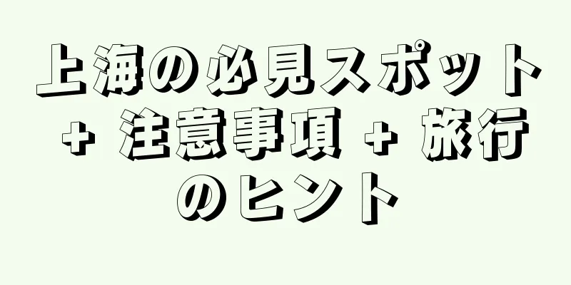 上海の必見スポット + 注意事項 + 旅行のヒント