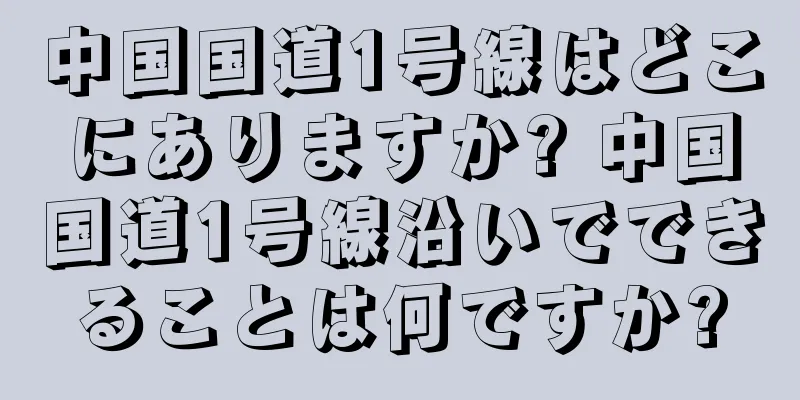 中国国道1号線はどこにありますか? 中国国道1号線沿いでできることは何ですか?