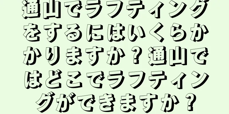 通山でラフティングをするにはいくらかかりますか？通山ではどこでラフティングができますか？