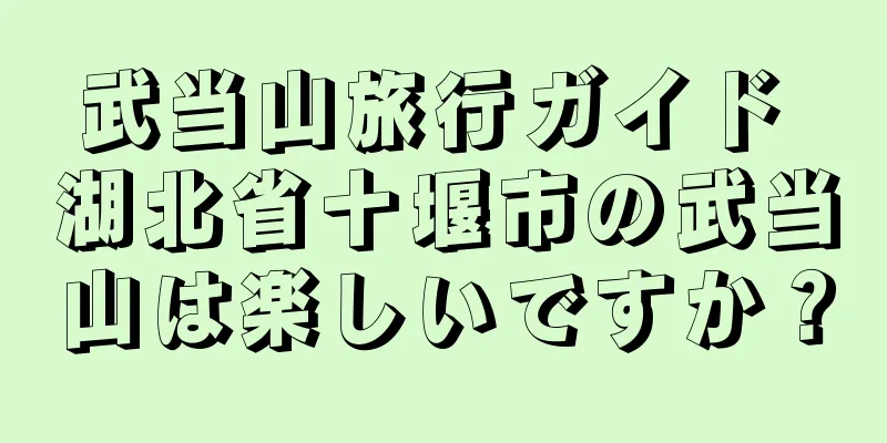 武当山旅行ガイド 湖北省十堰市の武当山は楽しいですか？
