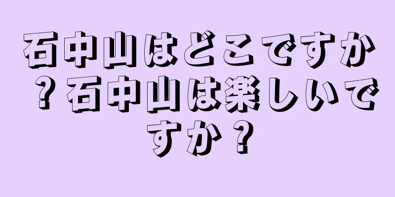 石中山はどこですか？石中山は楽しいですか？