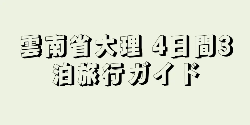 雲南省大理 4日間3泊旅行ガイド