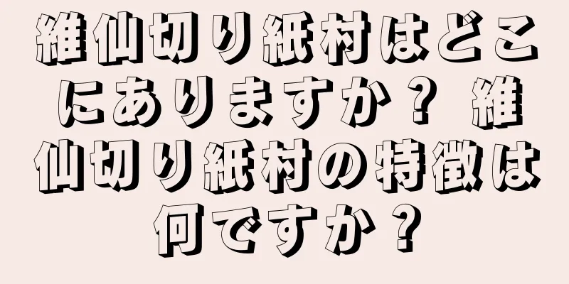 維仙切り紙村はどこにありますか？ 維仙切り紙村の特徴は何ですか？