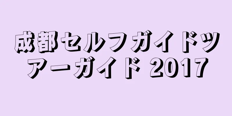 成都セルフガイドツアーガイド 2017