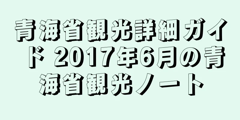 青海省観光詳細ガイド 2017年6月の青海省観光ノート
