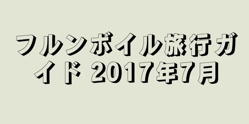 フルンボイル旅行ガイド 2017年7月
