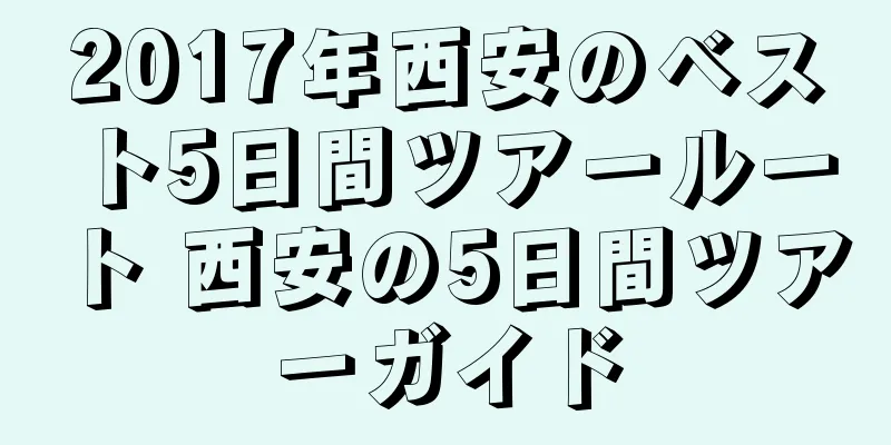 2017年西安のベスト5日間ツアールート 西安の5日間ツアーガイド