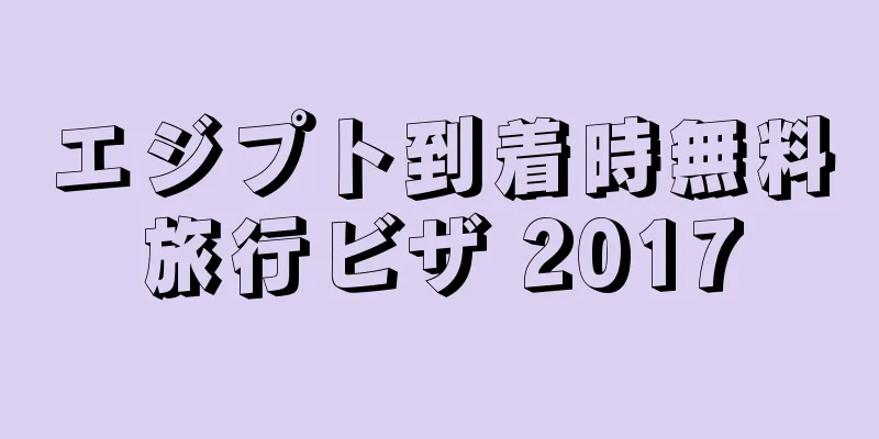 エジプト到着時無料旅行ビザ 2017