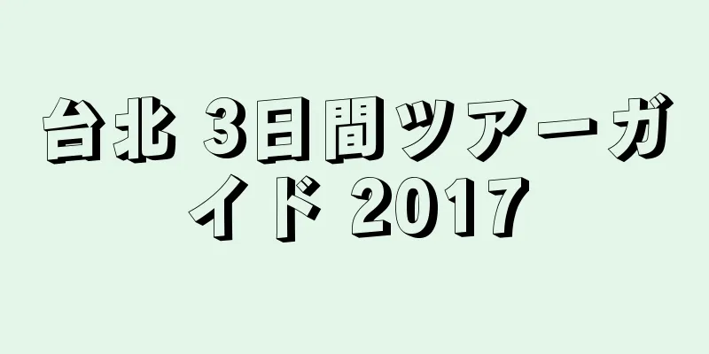 台北 3日間ツアーガイド 2017
