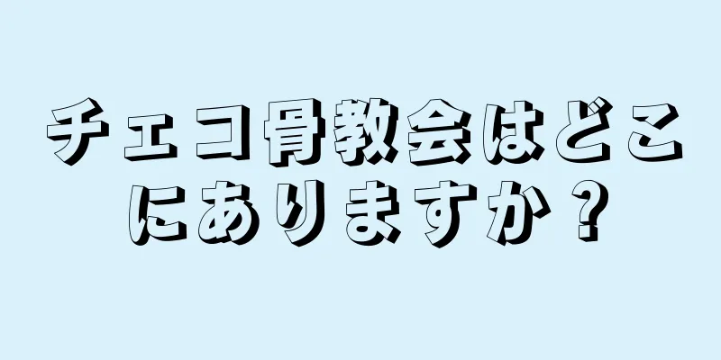 チェコ骨教会はどこにありますか？