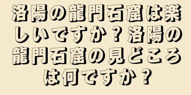洛陽の龍門石窟は楽しいですか？洛陽の龍門石窟の見どころは何ですか？
