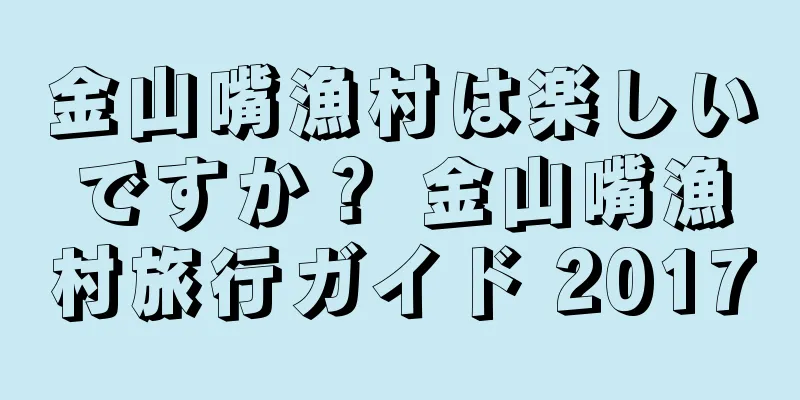 金山嘴漁村は楽しいですか？ 金山嘴漁村旅行ガイド 2017