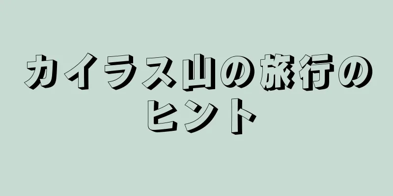 カイラス山の旅行のヒント