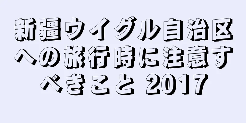 新疆ウイグル自治区への旅行時に注意すべきこと 2017