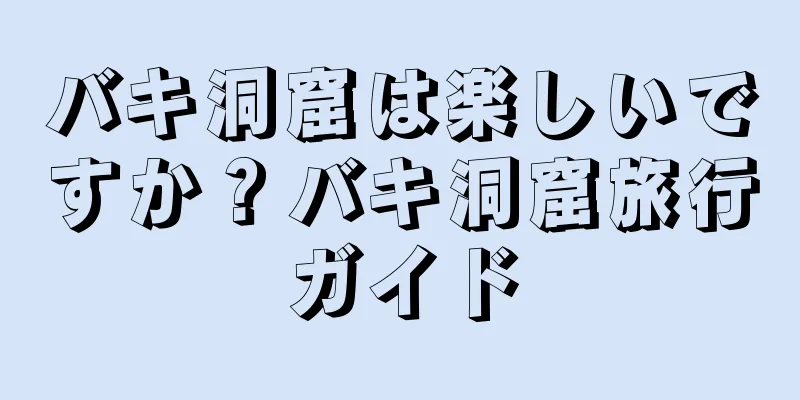 バキ洞窟は楽しいですか？バキ洞窟旅行ガイド