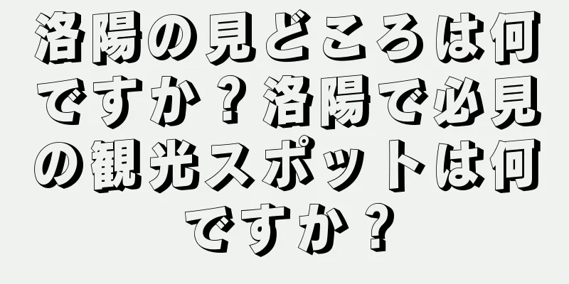 洛陽の見どころは何ですか？洛陽で必見の観光スポットは何ですか？