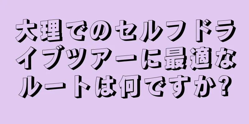 大理でのセルフドライブツアーに最適なルートは何ですか?