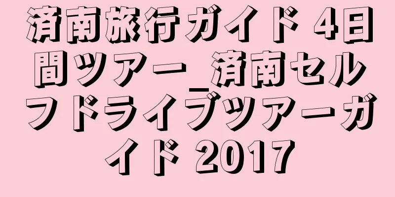 済南旅行ガイド 4日間ツアー_済南セルフドライブツアーガイド 2017