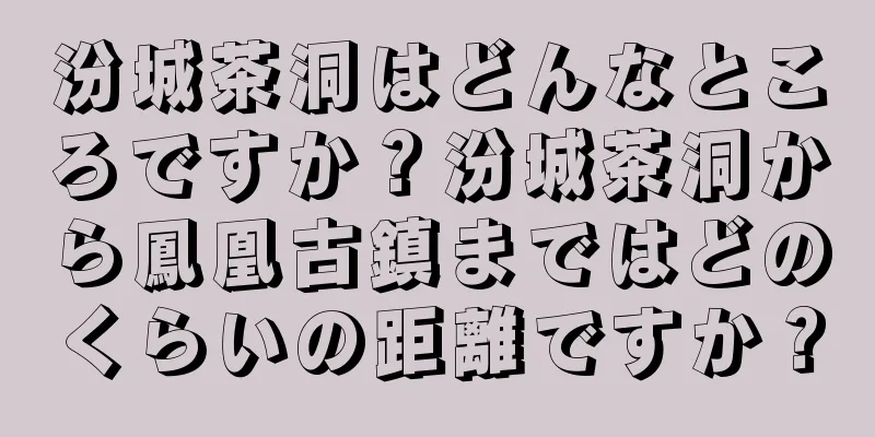 汾城茶洞はどんなところですか？汾城茶洞から鳳凰古鎮まではどのくらいの距離ですか？