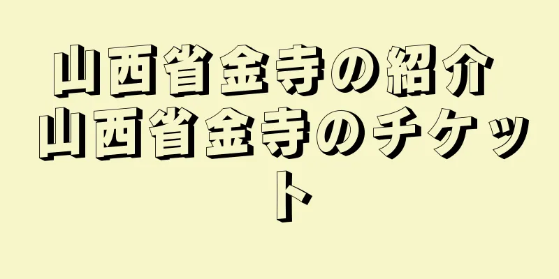 山西省金寺の紹介 山西省金寺のチケット