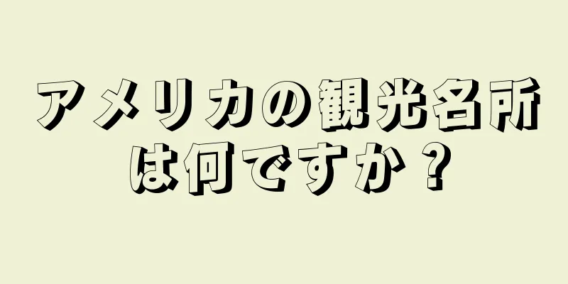 アメリカの観光名所は何ですか？