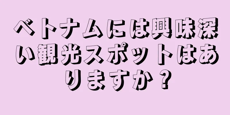 ベトナムには興味深い観光スポットはありますか？