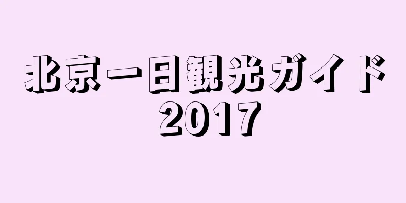 北京一日観光ガイド 2017