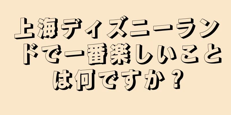 上海ディズニーランドで一番楽しいことは何ですか？