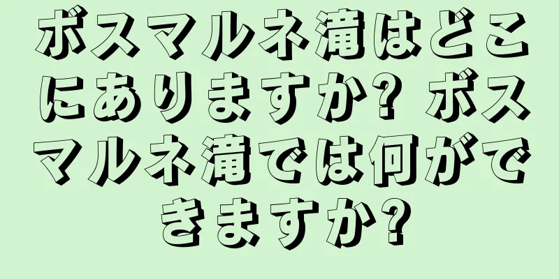 ボスマルネ滝はどこにありますか? ボスマルネ滝では何ができますか?