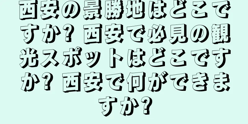 西安の景勝地はどこですか? 西安で必見の観光スポットはどこですか? 西安で何ができますか?