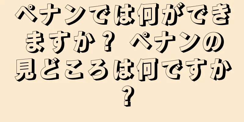ペナンでは何ができますか？ ペナンの見どころは何ですか？