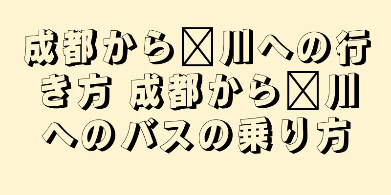 成都から汶川への行き方 成都から汶川へのバスの乗り方