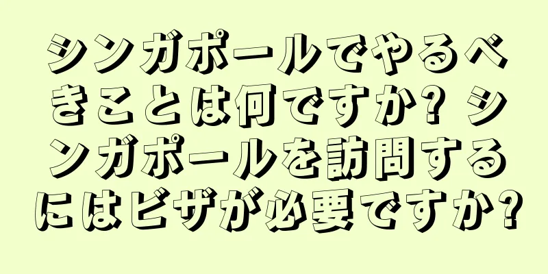 シンガポールでやるべきことは何ですか? シンガポールを訪問するにはビザが必要ですか?