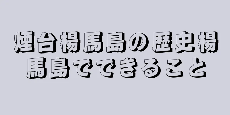 煙台楊馬島の歴史楊馬島でできること