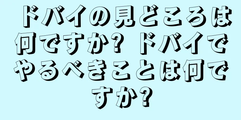 ドバイの見どころは何ですか? ドバイでやるべきことは何ですか?