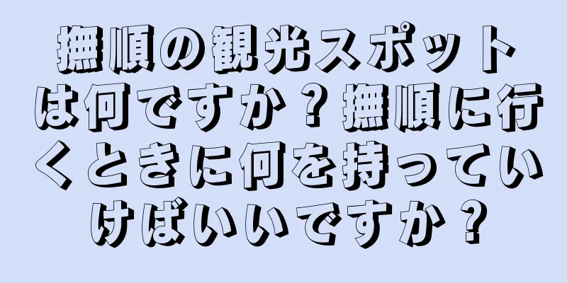 撫順の観光スポットは何ですか？撫順に行くときに何を持っていけばいいですか？