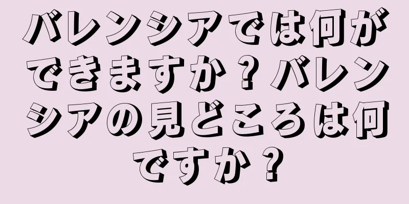 バレンシアでは何ができますか？バレンシアの見どころは何ですか？