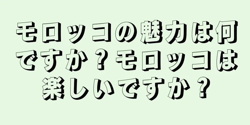 モロッコの魅力は何ですか？モロッコは楽しいですか？
