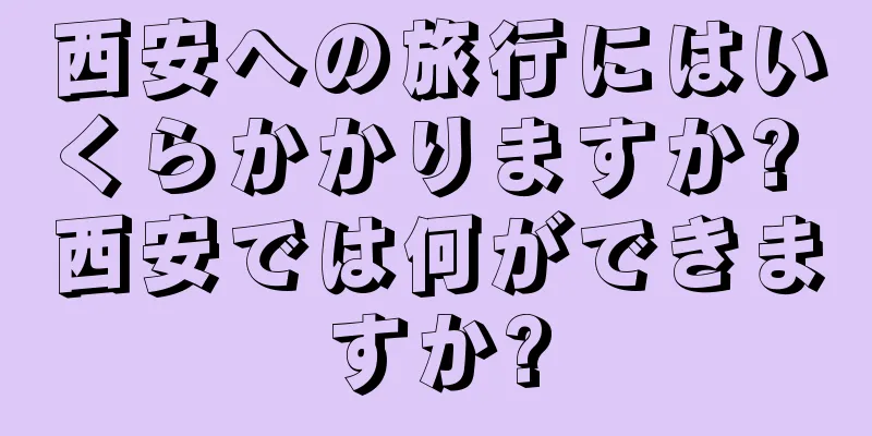 西安への旅行にはいくらかかりますか? 西安では何ができますか?