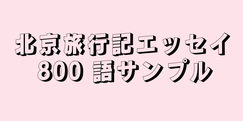 北京旅行記エッセイ 800 語サンプル
