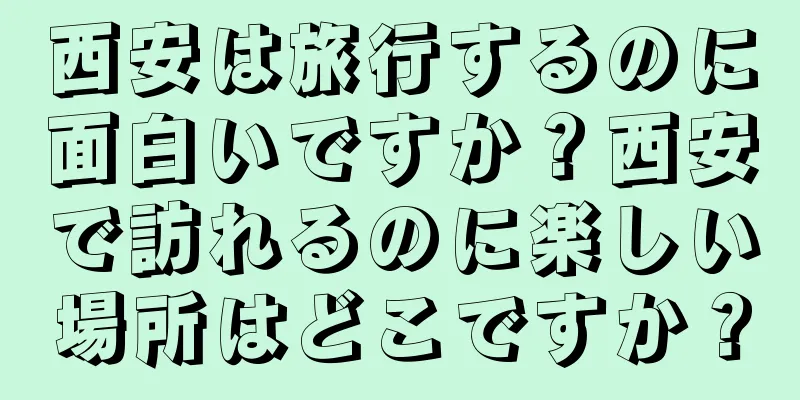 西安は旅行するのに面白いですか？西安で訪れるのに楽しい場所はどこですか？