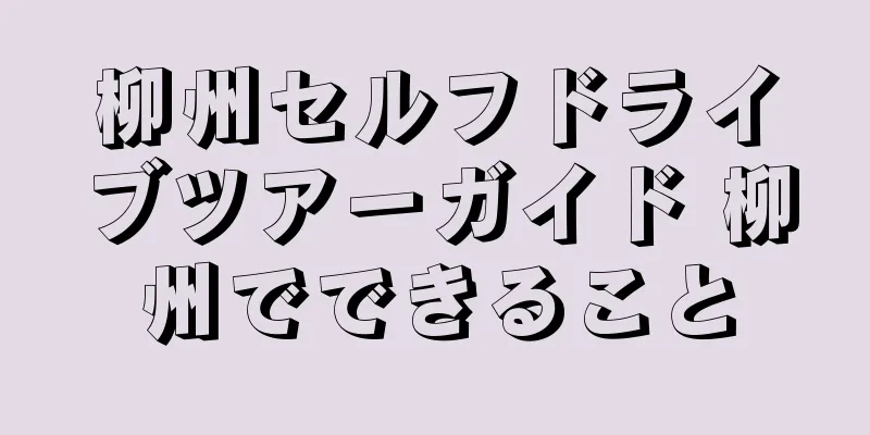 柳州セルフドライブツアーガイド 柳州でできること