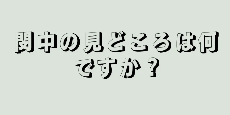 閔中の見どころは何ですか？