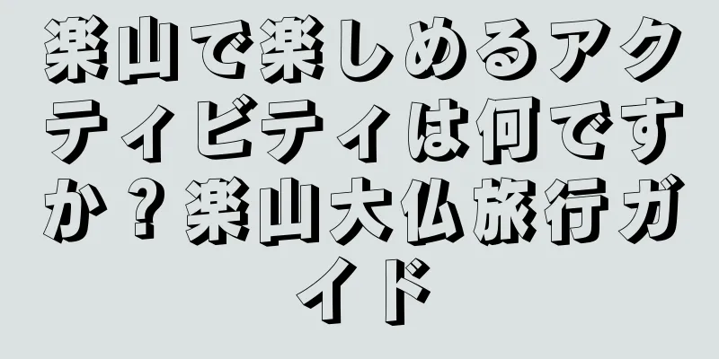 楽山で楽しめるアクティビティは何ですか？楽山大仏旅行ガイド