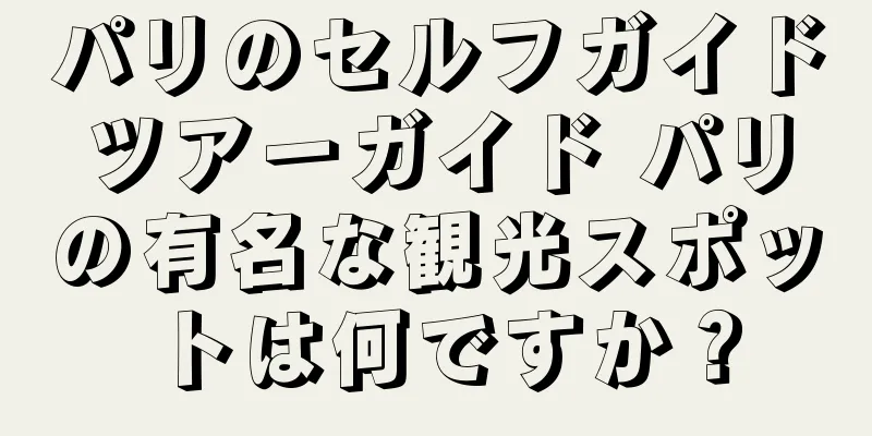 パリのセルフガイドツアーガイド パリの有名な観光スポットは何ですか？