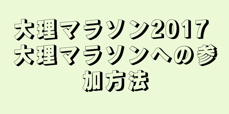 大理マラソン2017 大理マラソンへの参加方法