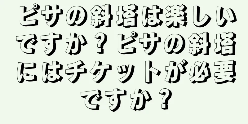 ピサの斜塔は楽しいですか？ピサの斜塔にはチケットが必要ですか？
