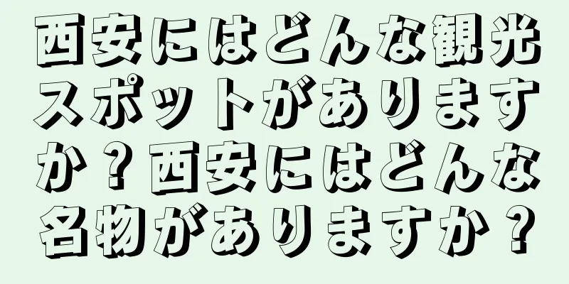 西安にはどんな観光スポットがありますか？西安にはどんな名物がありますか？