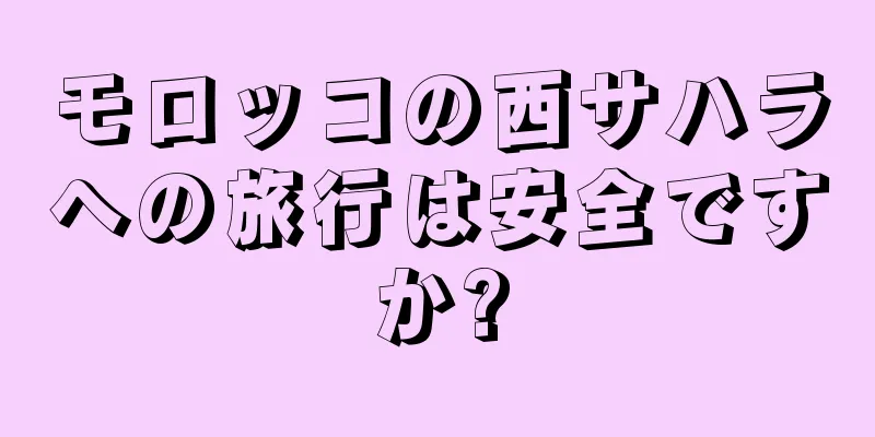 モロッコの西サハラへの旅行は安全ですか?