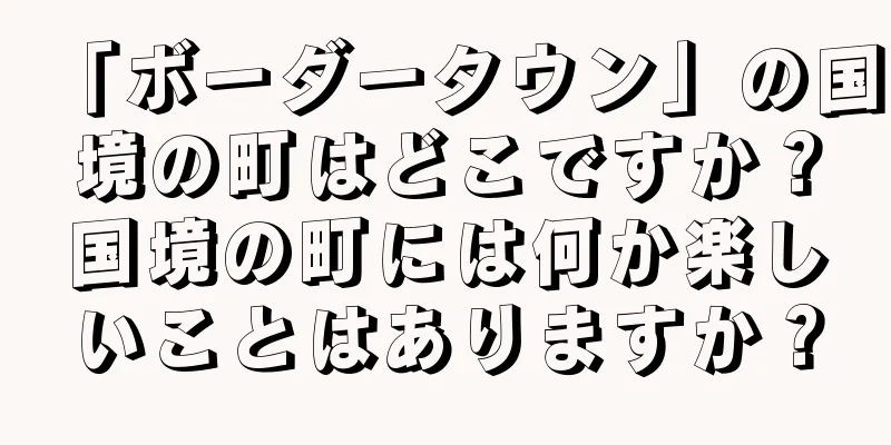 「ボーダータウン」の国境の町はどこですか？国境の町には何か楽しいことはありますか？